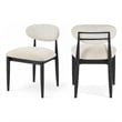 Bowery Hill Contemporary Cream Performance Fabric Dining Side Chair (Set of 2)