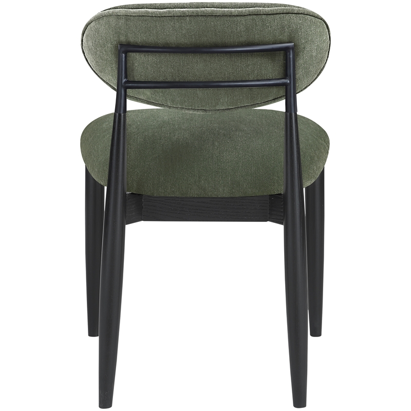 Bowery Hill Contemporary Olive Performance Fabric Dining Side Chair (Set of 2)