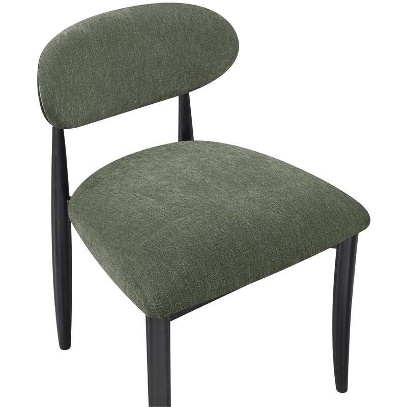 Bowery Hill Contemporary Olive Performance Fabric Dining Side Chair (Set of 2)