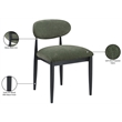 Bowery Hill Contemporary Olive Performance Fabric Dining Side Chair (Set of 2)