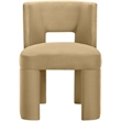 Bowery Hill Contemporary Camel Velvet Performance Fabric Dining Chair (Set of 2)