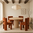 Bowery Hill Cognac Velvet Performance Fabric Dining Chair (Set of 2)
