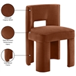 Bowery Hill Cognac Velvet Performance Fabric Dining Chair (Set of 2)