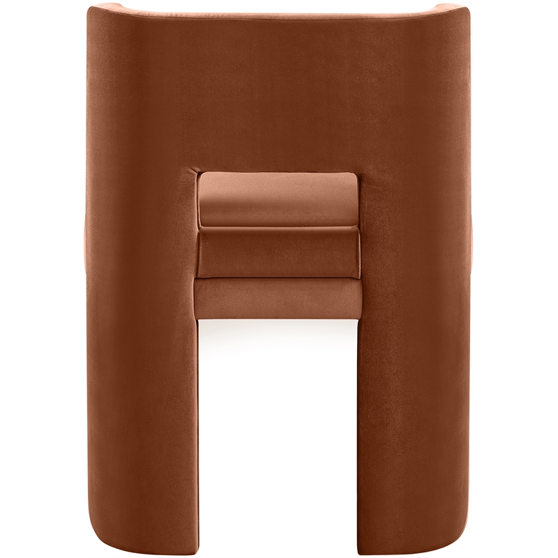 Bowery Hill Cognac Velvet Performance Fabric Dining Chair (Set of 2)