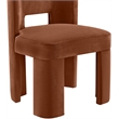 Bowery Hill Cognac Velvet Performance Fabric Dining Chair (Set of 2)