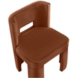 Bowery Hill Cognac Velvet Performance Fabric Dining Chair (Set of 2)