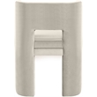 Bowery Hill Contemporary Cream Velvet Performance Fabric Dining Chair (Set of 2)