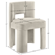 Bowery Hill Contemporary Cream Velvet Performance Fabric Dining Chair (Set of 2)