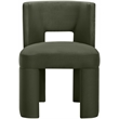 Bowery Hill Contemporary Green Velvet Performance Fabric Dining Chair (Set of 2)