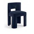 Bowery Hill Contemporary Navy Velvet Performance Fabric Dining Chair (Set of 2)
