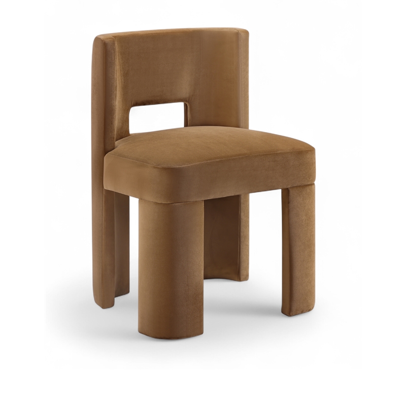 Bowery Hill Saddle Velvet Performance Fabric Dining Chair (Set of 2)