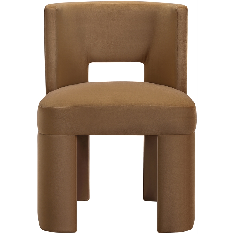 Bowery Hill Saddle Velvet Performance Fabric Dining Chair (Set of 2)