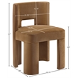 Bowery Hill Saddle Velvet Performance Fabric Dining Chair (Set of 2)