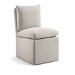 Bowery Hill Contemporary Beige Linen Textured Fabric Dining Chair (Set of 2)