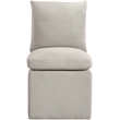 Bowery Hill Contemporary Beige Linen Textured Fabric Dining Chair (Set of 2)