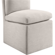 Bowery Hill Contemporary Beige Linen Textured Fabric Dining Chair (Set of 2)