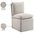 Bowery Hill Contemporary Beige Linen Textured Fabric Dining Chair (Set of 2)