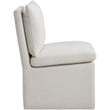Bowery Hill Contemporary Cream Linen Textured Fabric Dining Chair (Set of 2)
