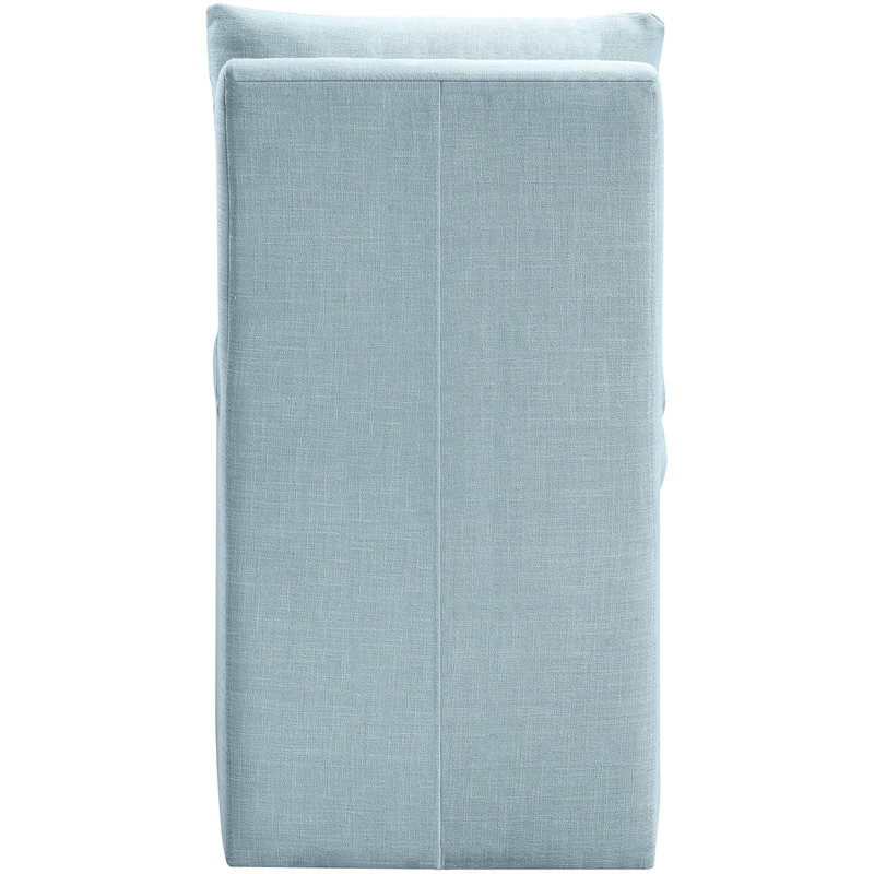 Bowery Hill Contemporary Lt Blue Linen Textured Fabric Dining Chair (Set of 2)
