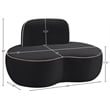 Bowery Hill Contemporary Black Durable Velvet Upholstered Chair