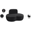Bowery Hill Contemporary Black Durable Velvet Upholstered Chair
