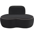 Bowery Hill Contemporary Black Durable Velvet Upholstered Chair