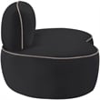 Bowery Hill Contemporary Black Durable Velvet Upholstered Chair