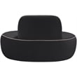 Bowery Hill Contemporary Black Durable Velvet Upholstered Chair