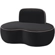 Bowery Hill Contemporary Black Durable Velvet Upholstered Chair