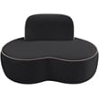 Bowery Hill Contemporary Black Durable Velvet Upholstered Chair