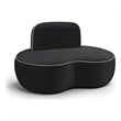 Bowery Hill Contemporary Black Durable Velvet Upholstered Chair