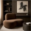 Bowery Hill Contemporary Brown Durable Velvet Upholstered Chair
