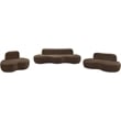 Bowery Hill Contemporary Brown Durable Velvet Upholstered Chair