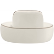 Bowery Hill Contemporary Cream Durable Velvet Upholstered Chair