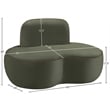 Bowery Hill Contemporary Green Durable Velvet Upholstered Chair