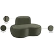 Bowery Hill Contemporary Green Durable Velvet Upholstered Chair