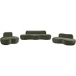 Bowery Hill Contemporary Green Durable Velvet Upholstered Chair