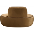 Bowery Hill Contemporary Saddle Durable Velvet Upholstered Chair