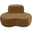 Bowery Hill Contemporary Saddle Durable Velvet Upholstered Chair