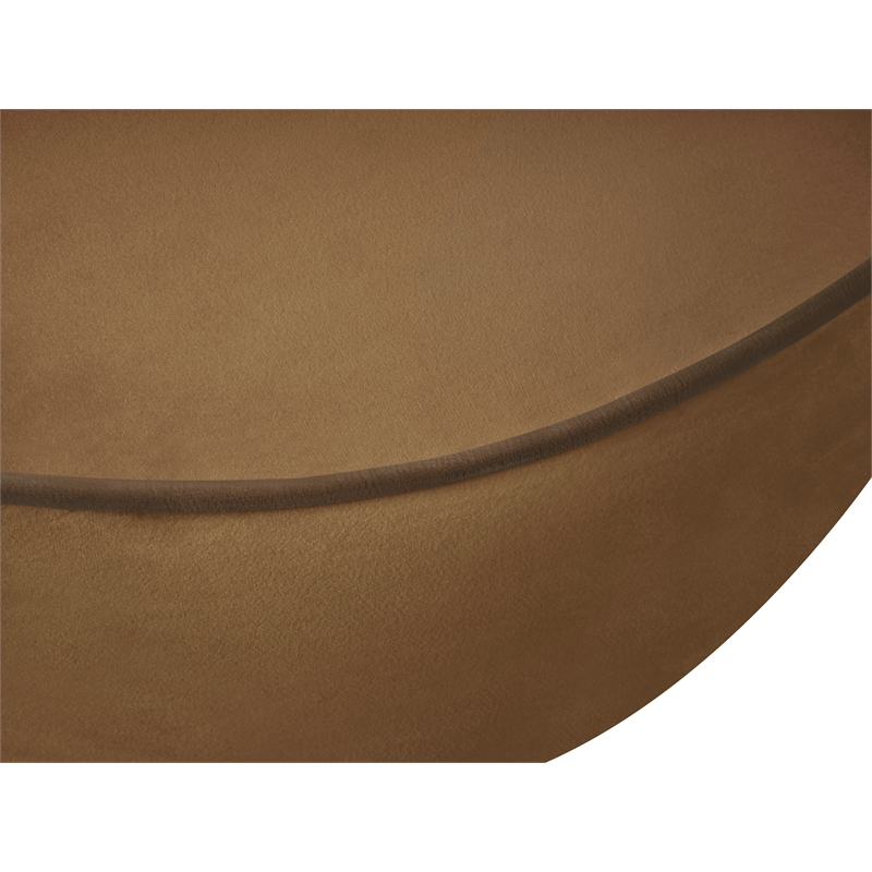 Bowery Hill Contemporary Saddle Durable Velvet Upholstered Chair