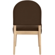Bowery Hill Contemporary Brown Velvet Upholstered Dining Chair (Set of 2)