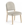 Bowery Hill Contemporary Cream Velvet Upholstered Dining Chair (Set of 2)