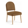 Bowery Hill Contemporary Saddle Velvet Upholstered Dining Chair (Set of 2)