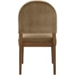 Bowery Hill Contemporary Beige Velvet Upholstered Dining Chair (Set of 2)