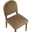 Bowery Hill Contemporary Beige Velvet Upholstered Dining Chair (Set of 2)