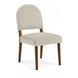 Bowery Hill Contemporary Cream Velvet Upholstered Dining Chair (Set of 2)