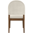 Bowery Hill Contemporary Cream Velvet Upholstered Dining Chair (Set of 2)