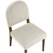 Bowery Hill Contemporary Cream Velvet Upholstered Dining Chair (Set of 2)