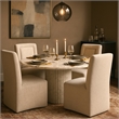 Bowery Hill Contemporary Soft Beige Chenille Fabric Dining Chair