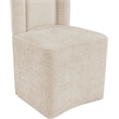 Bowery Hill Contemporary Soft Beige Chenille Fabric Dining Chair